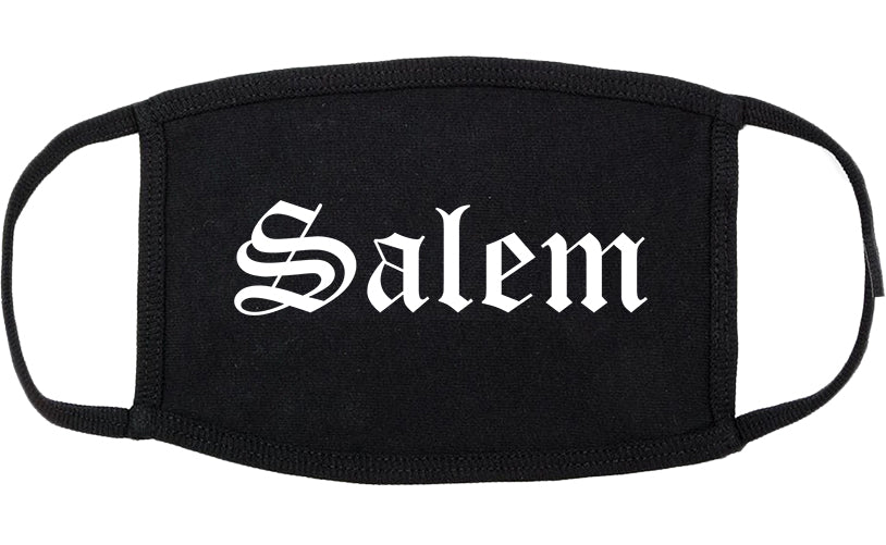 Salem Ohio OH Old English Cotton Face Mask Black