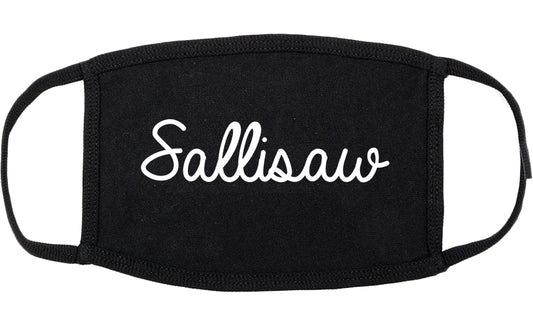 Sallisaw Oklahoma OK Script Cotton Face Mask Black