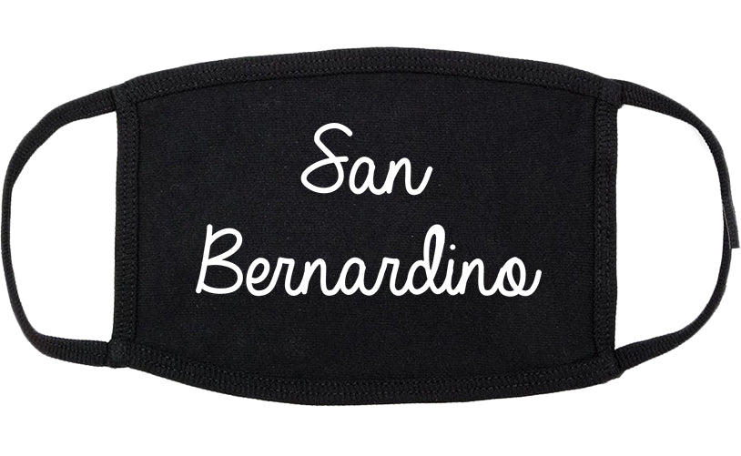 San Bernardino California CA Script Cotton Face Mask Black