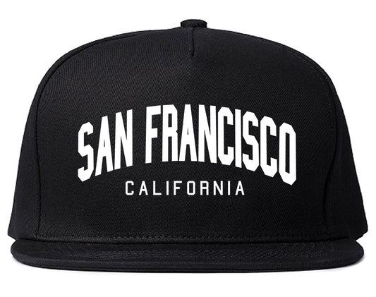 San Francisco California Arch Mens Snapback Hat Black