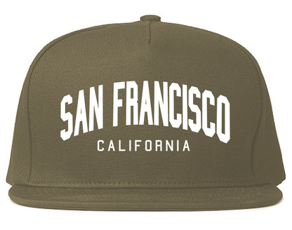 San Francisco California Arch Mens Snapback Hat Grey