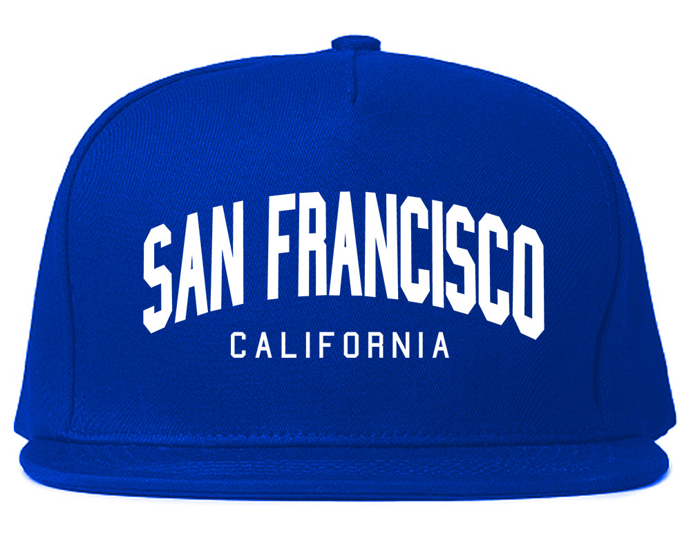 San Francisco California Arch Mens Snapback Hat Royal Blue