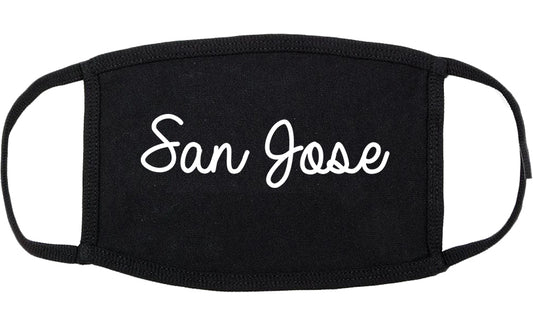 San Jose California CA Script Cotton Face Mask Black