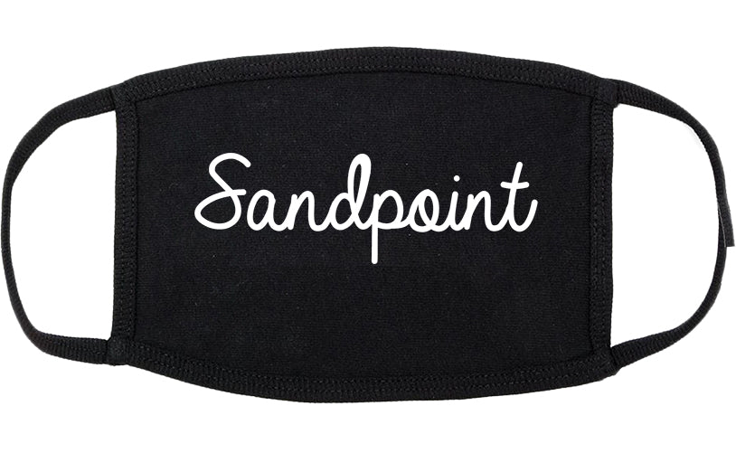 Sandpoint Idaho ID Script Cotton Face Mask Black