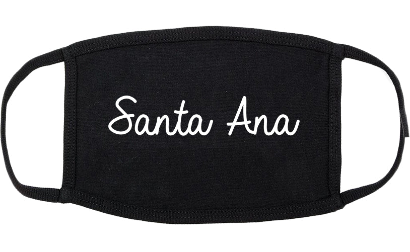 Santa Ana California CA Script Cotton Face Mask Black