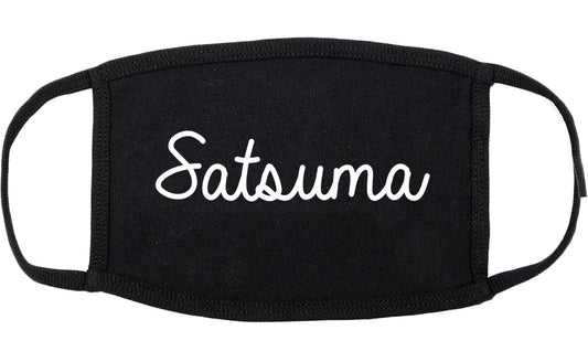 Satsuma Alabama AL Script Cotton Face Mask Black