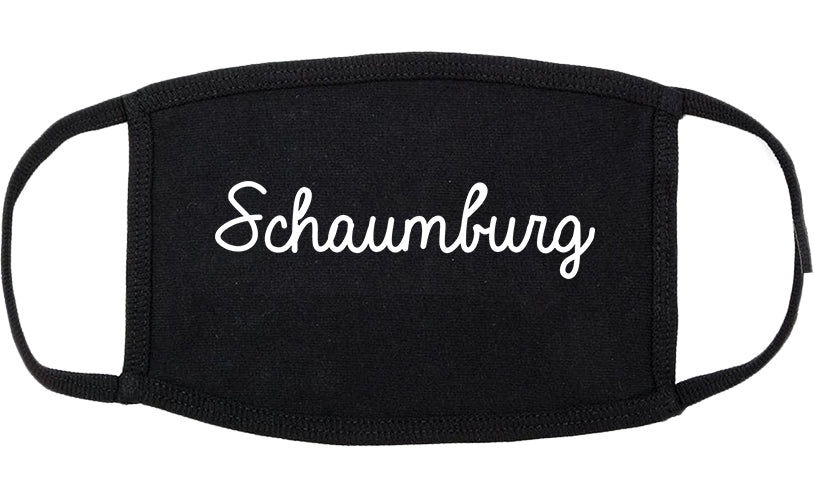 Schaumburg Illinois IL Script Cotton Face Mask Black