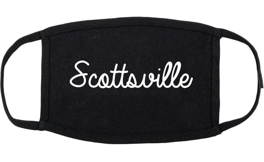 Scottsville Kentucky KY Script Cotton Face Mask Black