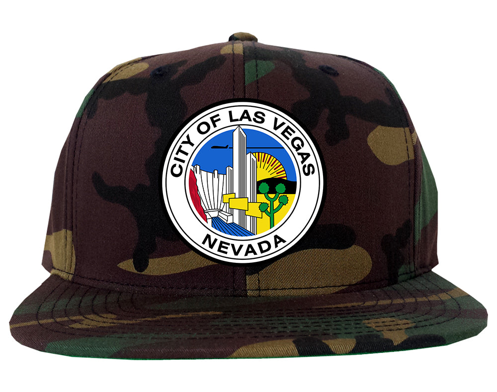 Seal Of Las Vegas Nevada FLAG Mens Snapback Hat Camo