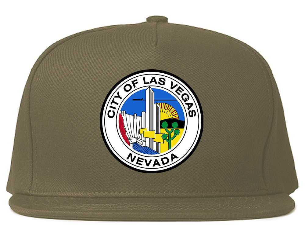 Seal Of Las Vegas Nevada FLAG Mens Snapback Hat Grey