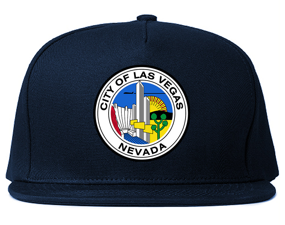 Seal Of Las Vegas Nevada FLAG Mens Snapback Hat Navy Blue