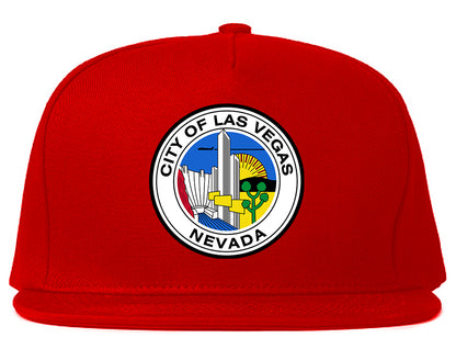 Seal Of Las Vegas Nevada FLAG Mens Snapback Hat Red