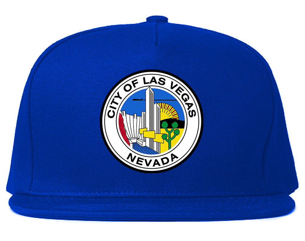 Seal Of Las Vegas Nevada FLAG Mens Snapback Hat Royal Blue