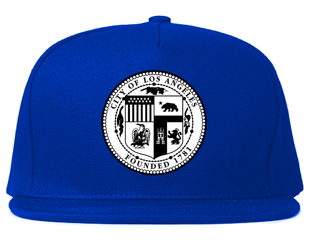 Seal Of Los Angeles California 1781 Mens Snapback Hat Royal Blue