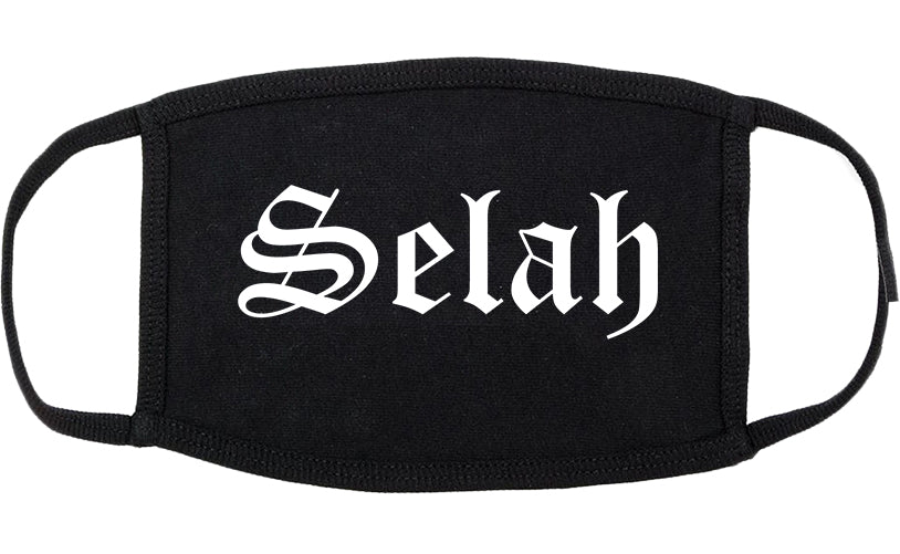 Selah Washington WA Old English Cotton Face Mask Black