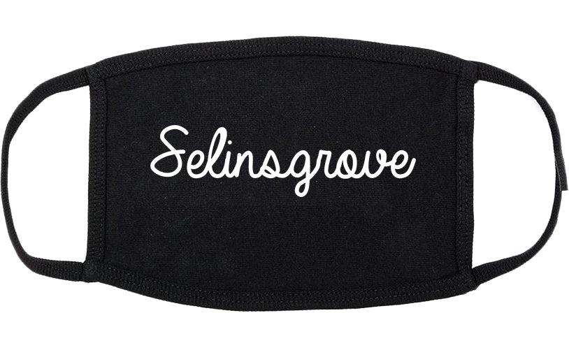 Selinsgrove Pennsylvania PA Script Cotton Face Mask Black