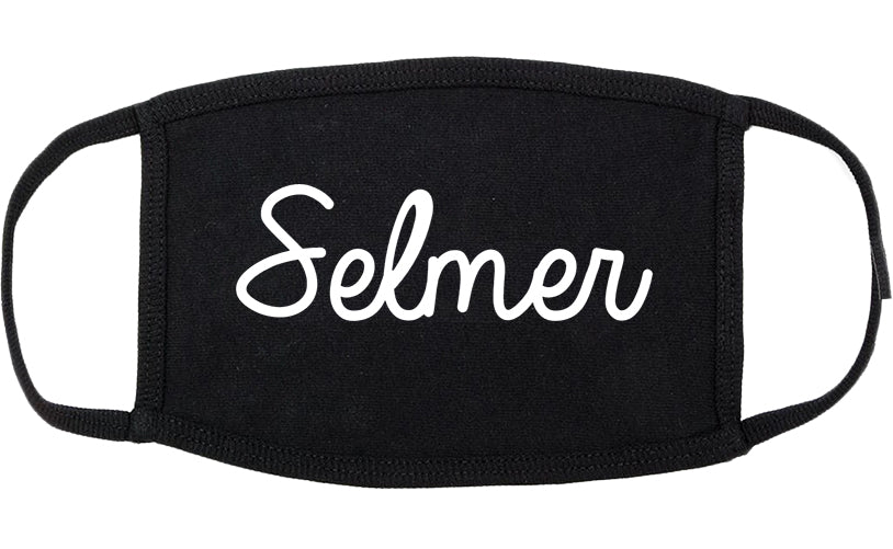 Selmer Tennessee TN Script Cotton Face Mask Black