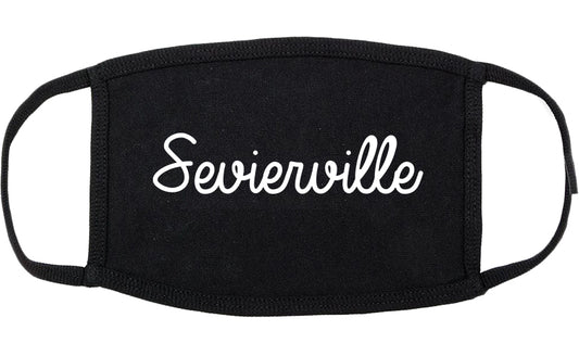 Sevierville Tennessee TN Script Cotton Face Mask Black