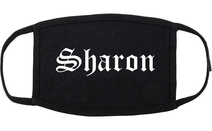 Sharon Pennsylvania PA Old English Cotton Face Mask Black