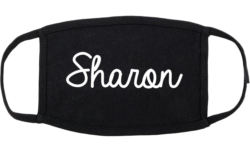 Sharon Pennsylvania PA Script Cotton Face Mask Black