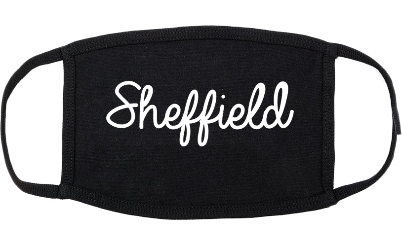 Sheffield Alabama AL Script Cotton Face Mask Black