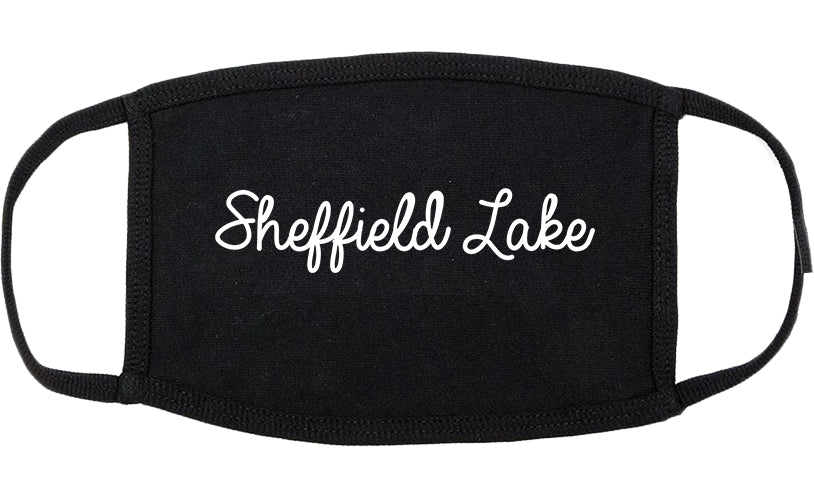 Sheffield Lake Ohio OH Script Cotton Face Mask Black