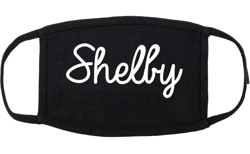 Shelby North Carolina NC Script Cotton Face Mask Black