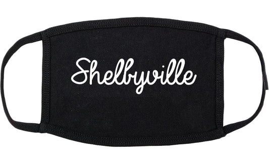 Shelbyville Kentucky KY Script Cotton Face Mask Black