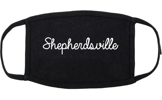 Shepherdsville Kentucky KY Script Cotton Face Mask Black
