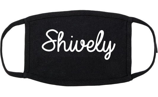 Shively Kentucky KY Script Cotton Face Mask Black