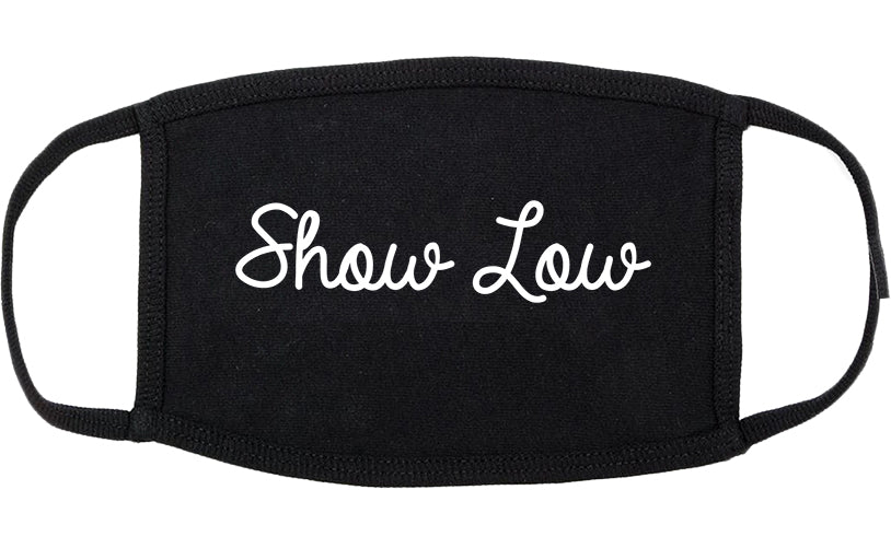 Show Low Arizona AZ Script Cotton Face Mask Black