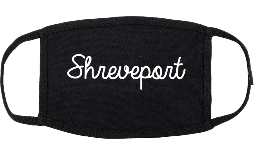 Shreveport Louisiana LA Script Cotton Face Mask Black