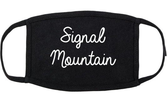 Signal Mountain Tennessee TN Script Cotton Face Mask Black