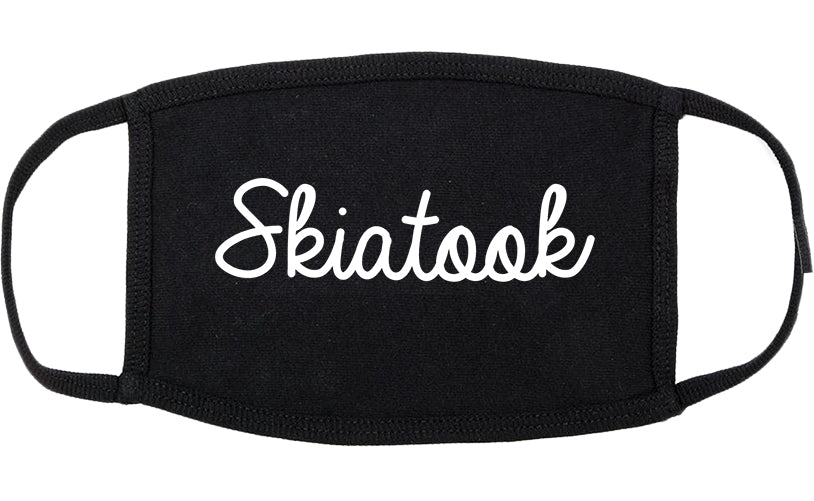 Skiatook Oklahoma OK Script Cotton Face Mask Black