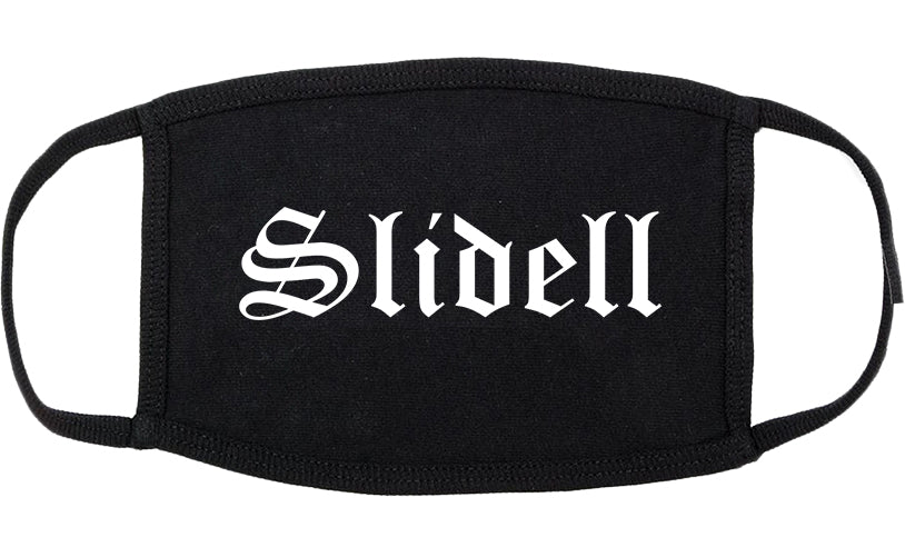 Slidell Louisiana LA Old English Cotton Face Mask Black