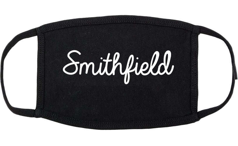 Smithfield North Carolina NC Script Cotton Face Mask Black