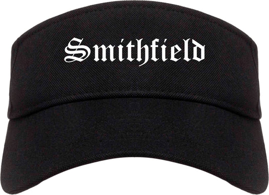 Smithfield Virginia VA Old English Mens Visor Cap Hat Black