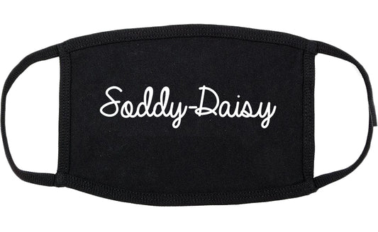 Soddy Daisy Tennessee TN Script Cotton Face Mask Black