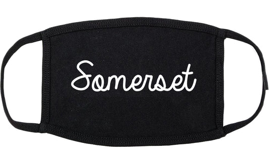 Somerset Kentucky KY Script Cotton Face Mask Black