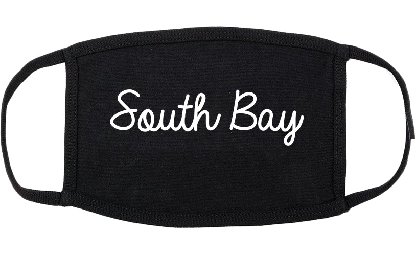 South Bay Florida FL Script Cotton Face Mask Black