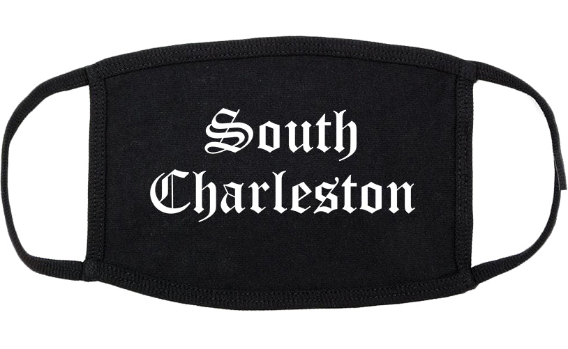 South Charleston West Virginia WV Old English Cotton Face Mask Black
