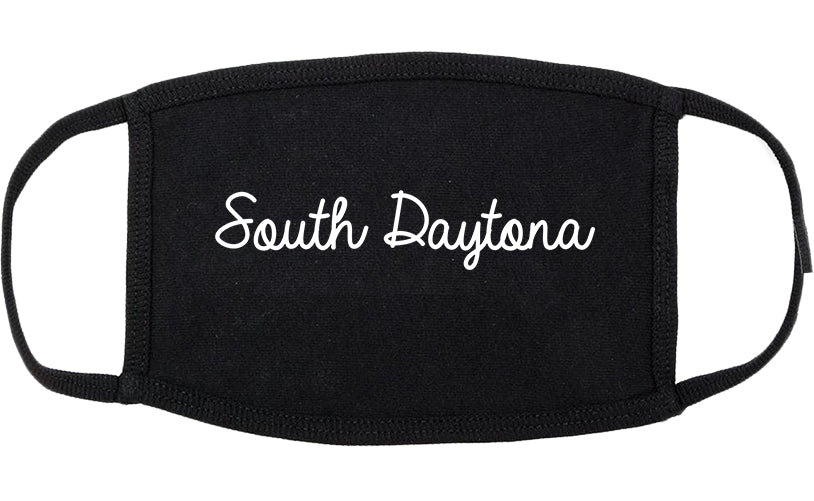 South Daytona Florida FL Script Cotton Face Mask Black