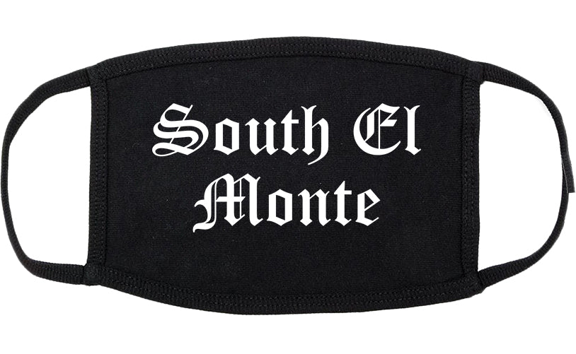 South El Monte California CA Old English Cotton Face Mask Black