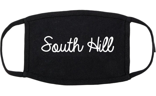 South Hill Virginia VA Script Cotton Face Mask Black