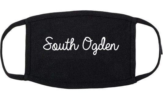 South Ogden Utah UT Script Cotton Face Mask Black