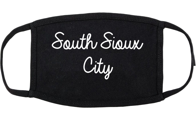 South Sioux City Nebraska NE Script Cotton Face Mask Black