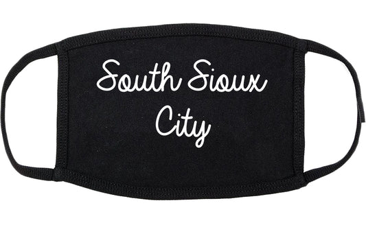 South Sioux City Nebraska NE Script Cotton Face Mask Black