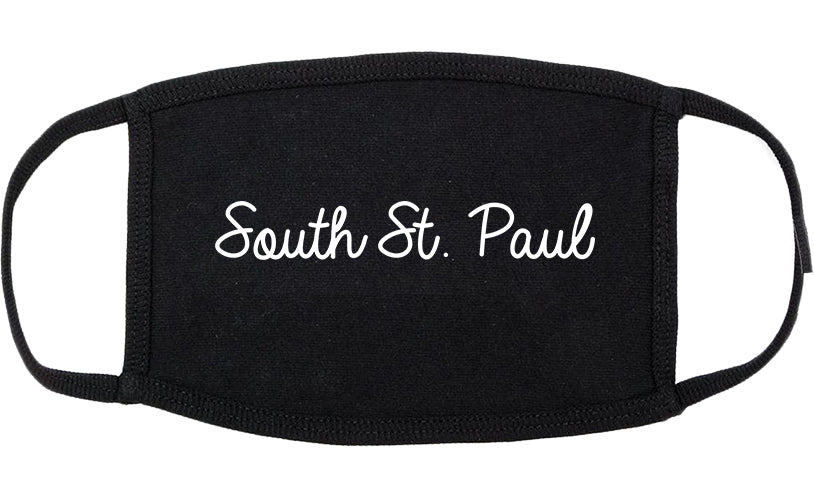 South St. Paul Minnesota MN Script Cotton Face Mask Black