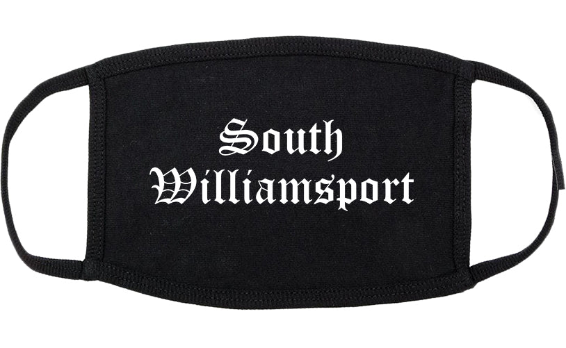 South Williamsport Pennsylvania PA Old English Cotton Face Mask Black