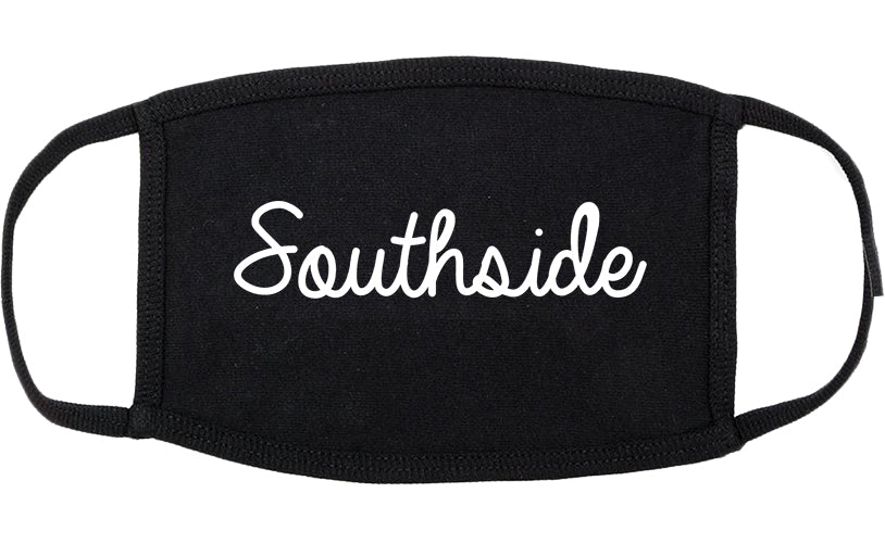Southside Alabama AL Script Cotton Face Mask Black
